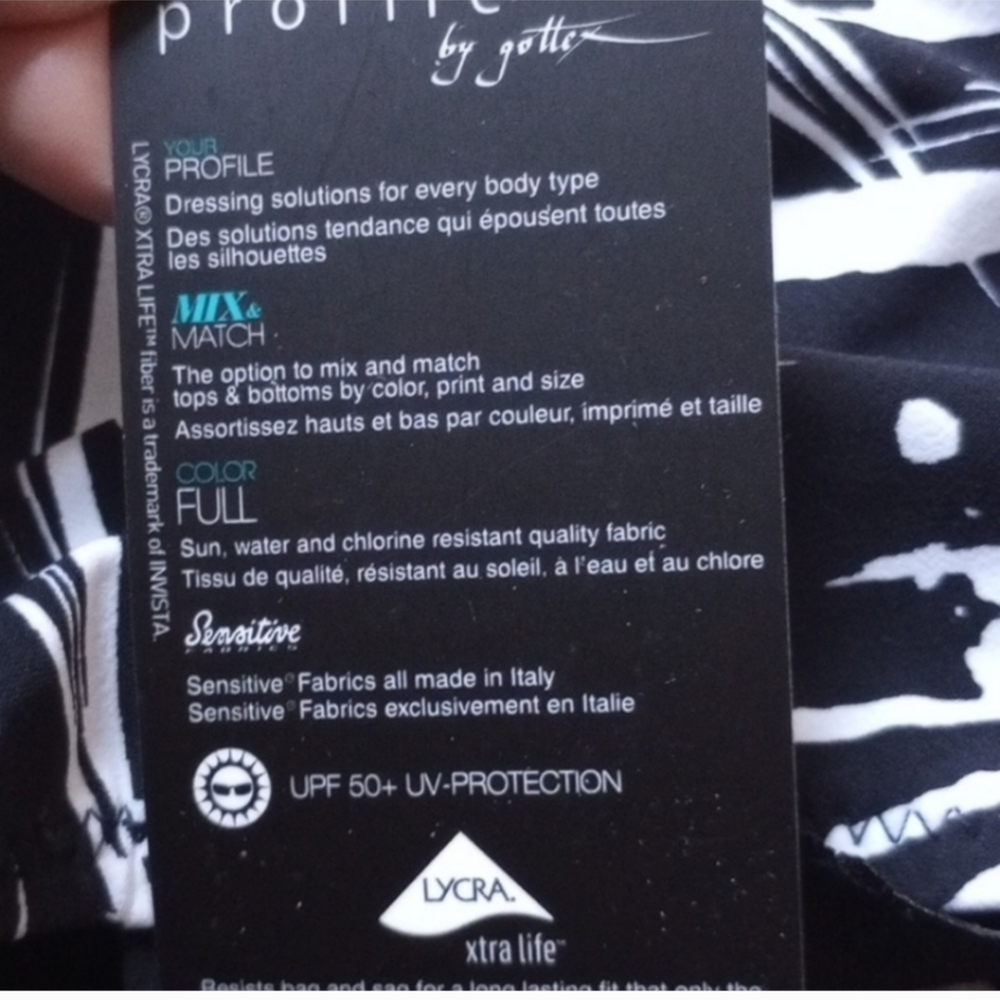 Gottex black and white tropical one piece swimsuit - Picture 3 of 13